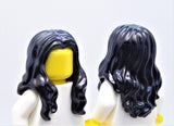 Hair part - Hair Long Wavy with Center Part (colors available: Black)